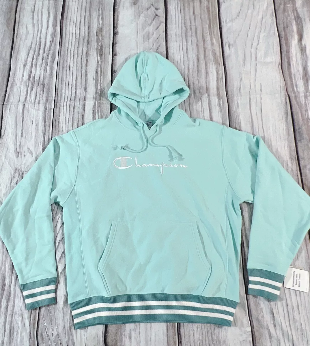 Vedrørende Ondartet tumor Måler Champion Men SZ Large Reverse Weave Mint Green Hoodie NWT (K) | eBay