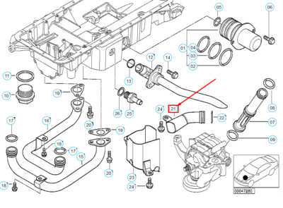 Neu BMW Z8 E52 Oberen ölwanne Verbindungslinie Outlet Rohr 11137831110 OEM