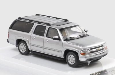 CHEVROLET Suburban - with black base - silver - MK 1:64 | eBay