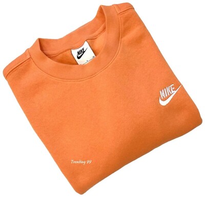 Nike Herren Club Crew Sportbekleidung Sweatshirt_Orange