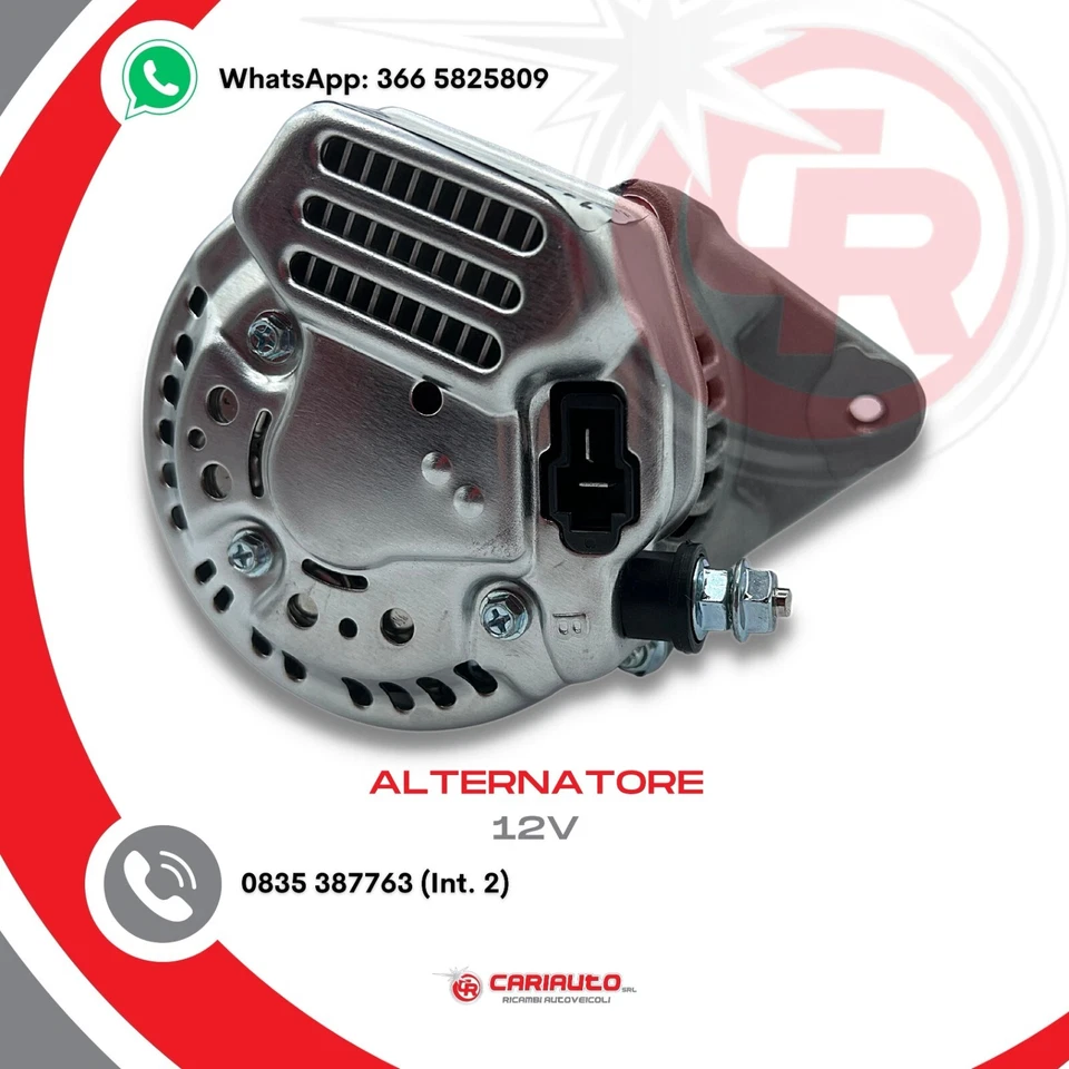Alternatore Piaggio Quargo Microcar Ligier Aixam Kubota Lombardini LDW502 LDW702 - Imagen 3 de 4