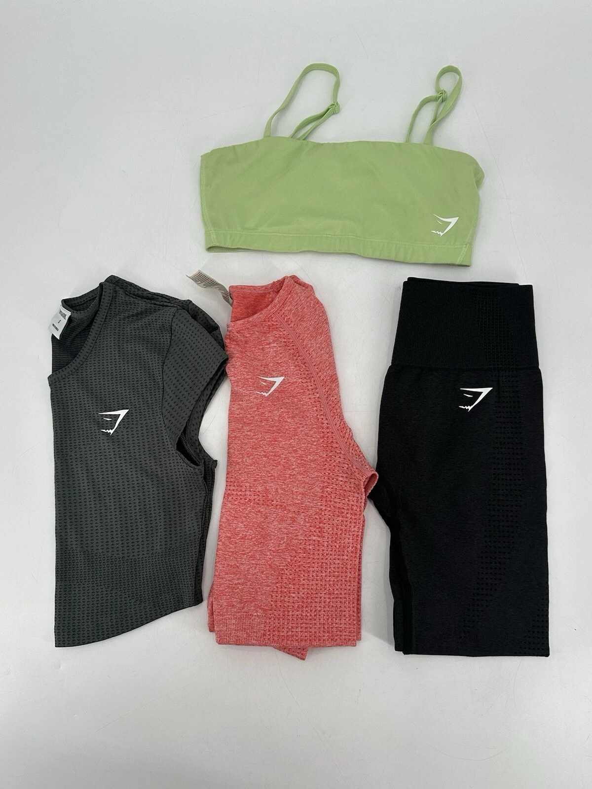 gymshark lot of 4 sport bra long sleeve crop top shirt