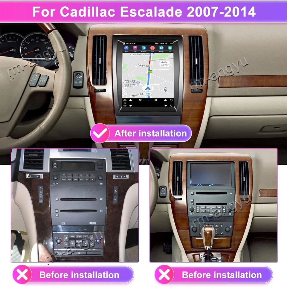 For Cadillac Escalade 2007-2014 9.7" Android Car Stereo Radio GPS Player 4+64G - Image 4 of 4