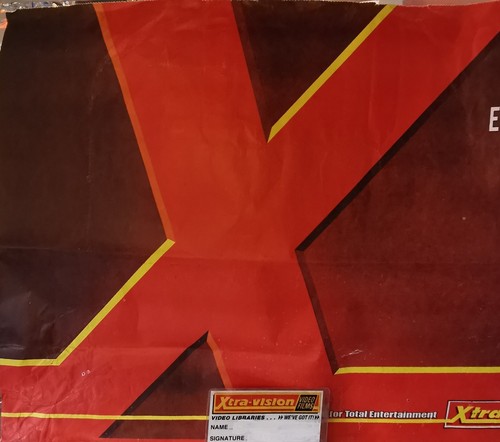 Xtravision Ireland Video Rental Shop Membership Card & Large Paper Carrier Bag