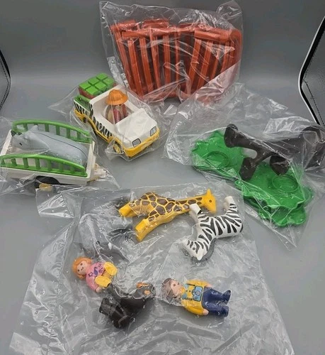 Vtg NEW Playmobil 123 Safari Zoo Animals Vehicles Fence Tree People Replacements