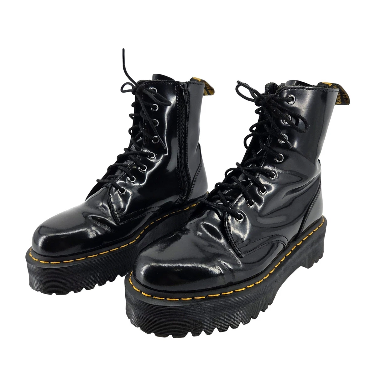 Dr. Martens男式漆皮纯色靴| eBay