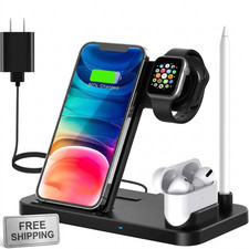 4 in 1 Wireless Charger Charging Station Stand