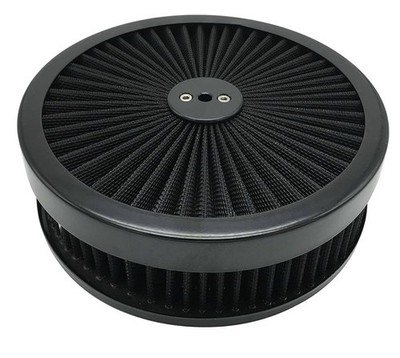 X-AION Full Flow Round 9  X 2  Air Filter Assembly Black Washable/ Reusable