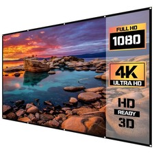 120" Portable Indoor/Outdoor 16:9 Wall-Mounted Theater Projection Screen