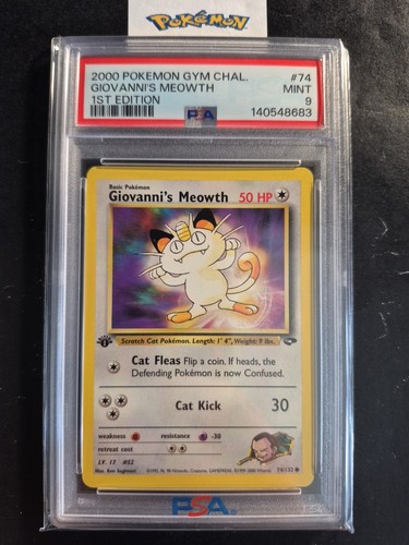 Giovanni's Meowth (1st Edition) graded PSA 9 for sale on eBay