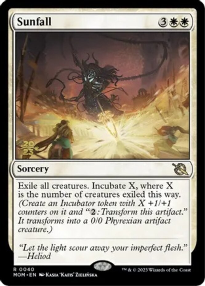 [1x] Sunfall - Foil - Prerelease Promo Slight Play, English March of the Machine