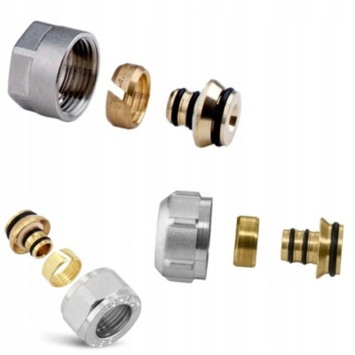 Eurokonus 3/4'' x 16 mm Klemmverschraubung Messing PEX PERT PE-HD Fußbodenheizung