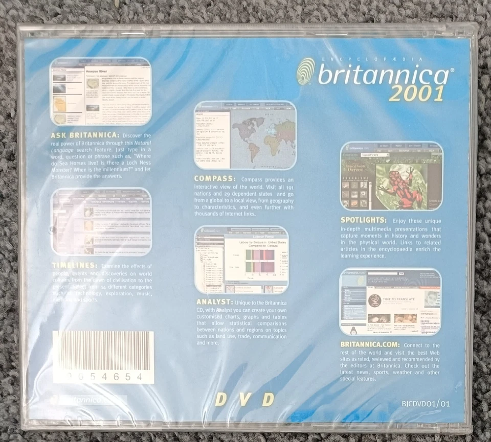 Encyclopedia Britannica 2001 DVD Windows Disc 🌟 Brand New  - Image 2 of 2