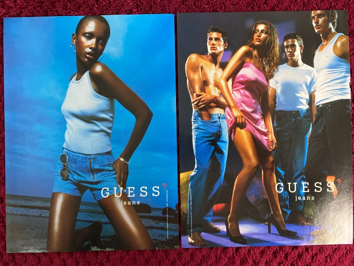 1998 GUESS Jeans Laetitia Casta Adia Coulibali Magazine
