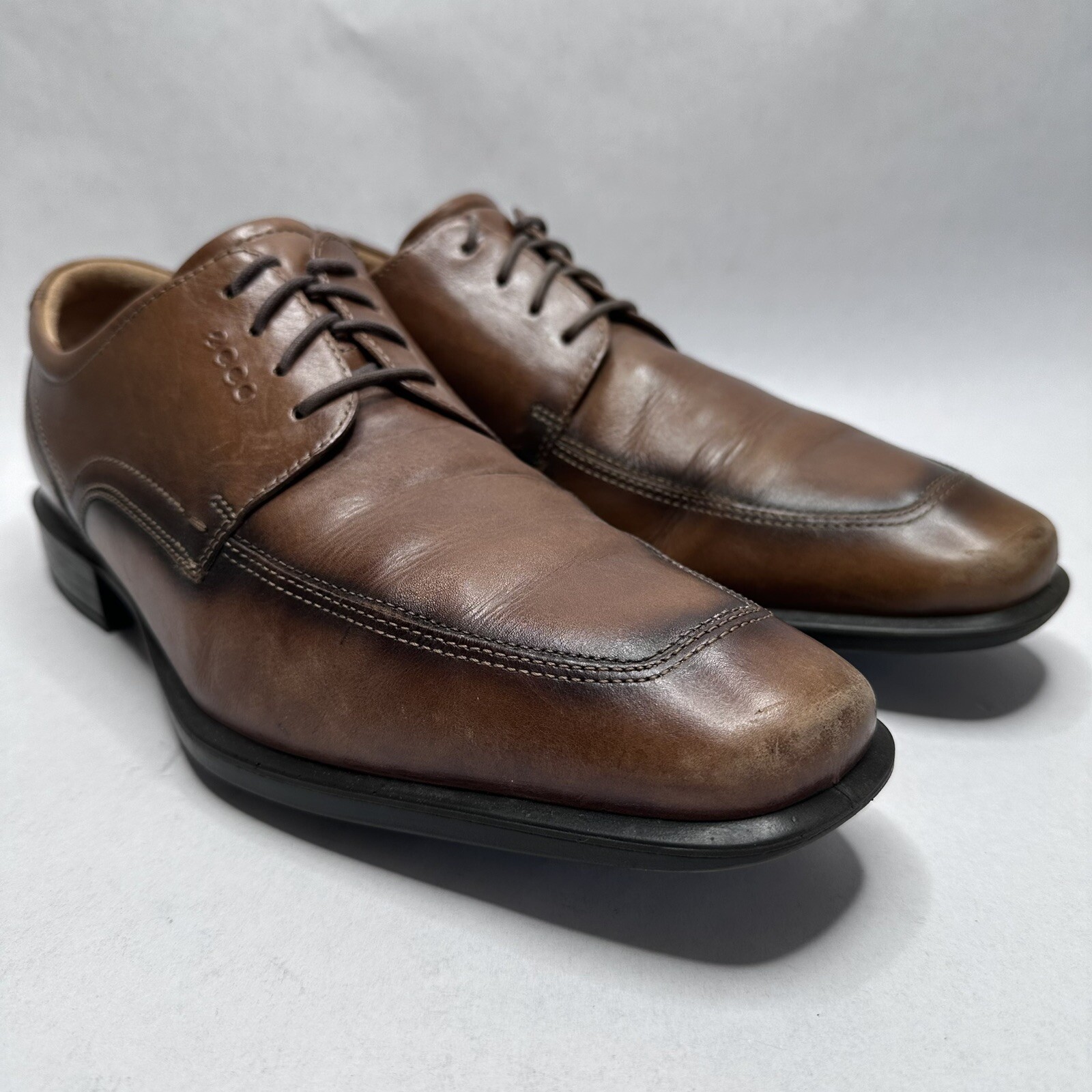 SAOLA Scarpe eleganti stringate Ecco Cairo grembiule punta derby uomo EU 44 E US 10 10 5 marrone