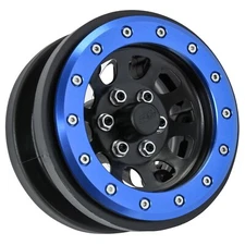 Proline 283800 1/6 Steelies Stamped Steel 2.9" Dual Offset SCX6 Wheels Blue/Blk