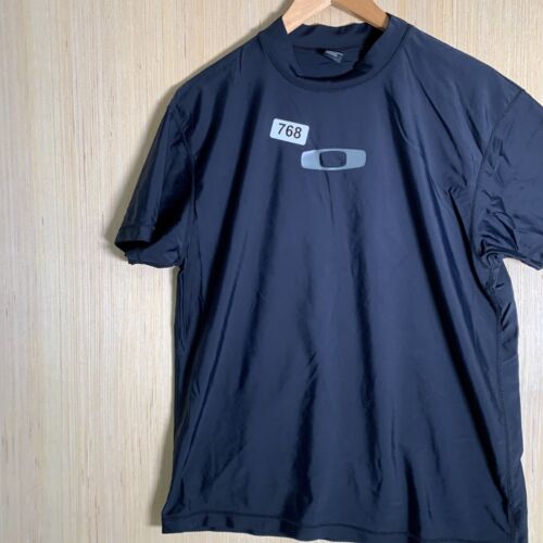 Oakley Polo Shirt Adult Size Large Black Short Sleeve Mens Athletic Performance - Picture 3 of 12