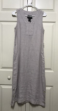 NWT Tahari Women's gray Shift Dress Size XS  100% Luxe Linen  pockets.  #070