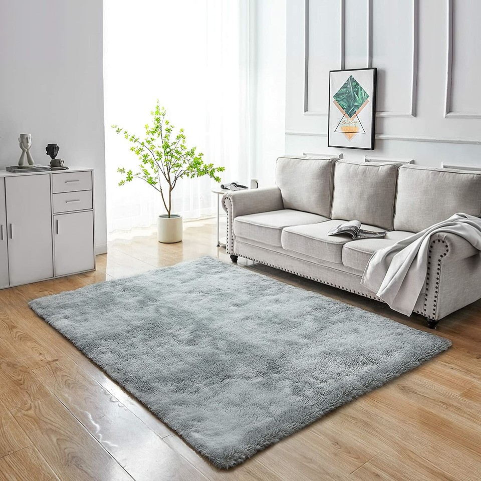 Fluffy Rugs Rug Carpet Large Shaggy Super Soft Mat Living Room Bedroom Anti-Slip | eBay