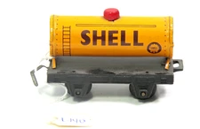 VINTAGE S WHEELS TIN SHELL TANK CAR SINGLE DOME MADE JAPAN BATTERY TRAIN  L-140