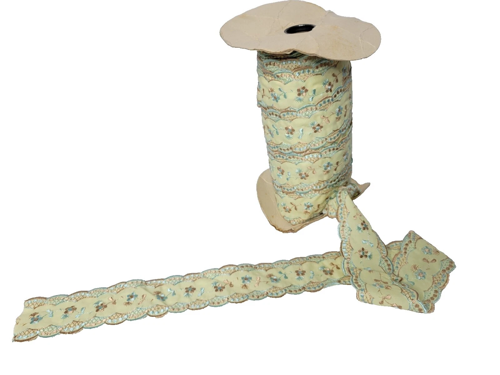 Cotton Embroidered Ribetes para Costura