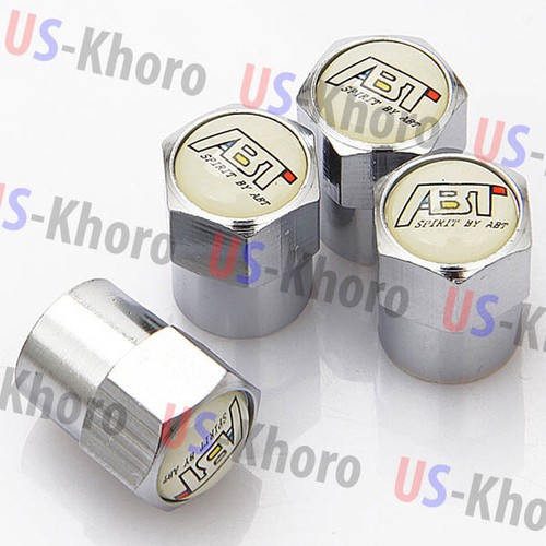 ABT Sportsline Audi Logo Valves Stems Caps Covers Chromed Wheel Tire