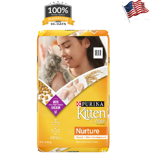 Purina Kitten Chow Nurture Chicken Recipe Dry Cat Food for Kittens, 14