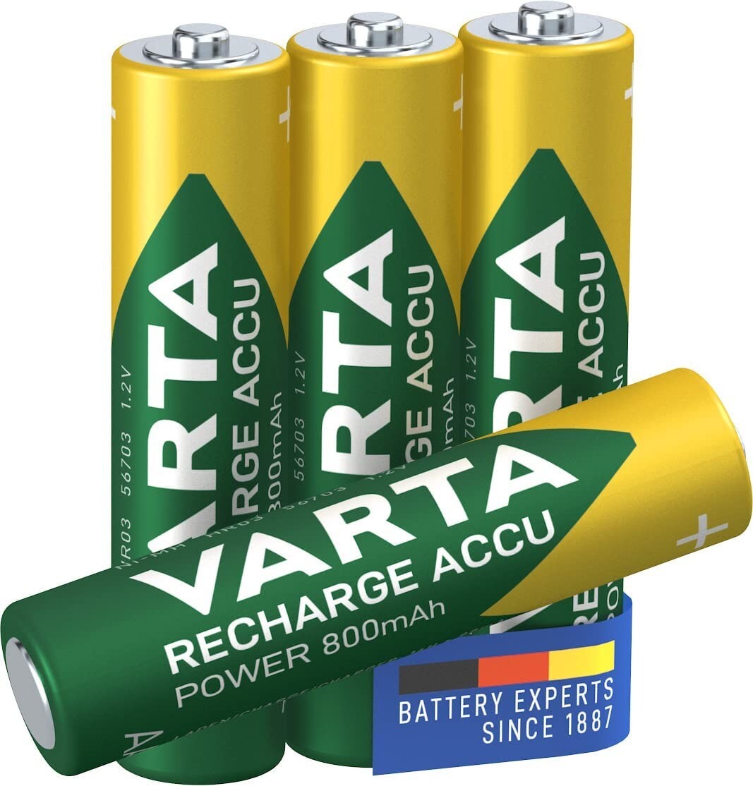 4 x Varta Power Akkus AAA 800mAh Micro für z.B. Telefon Gigaset Accus NEU 2024