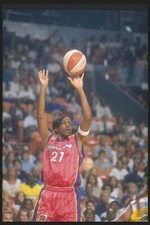 Umeki Webb Phoenix Mercury shoots a jump shot the Los Angeles Spar- Old Photo