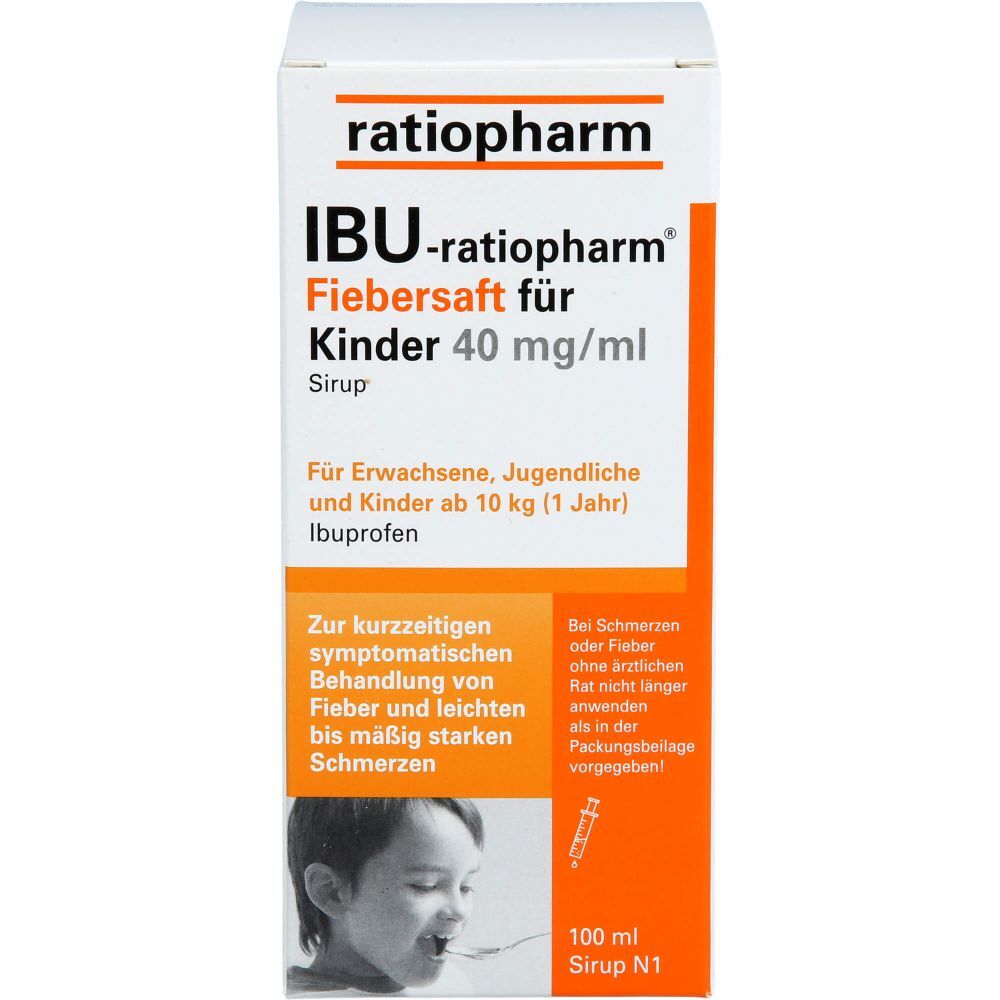 IBU-RATIOPHARM Fiebersaft für Kinder 40 mg/ml 100 ml PZN 00696289