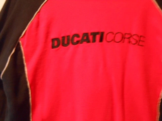Sudadera Pullover DUCATI CORSE 1/4 Cremallera Rojo/Negro Plateado M-L Foto 4 de 4
