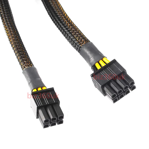 6pin to 8pin PCIE GPU Video Card Cable For Asus G20 ROG Power Supply 34CM