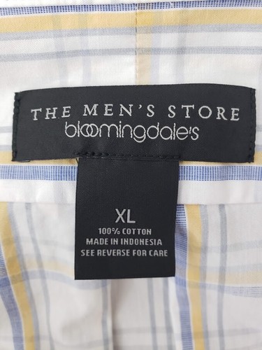 The Men's Store Plaids & Checks Shirt Gold XL #12 - Picture 4 of 5