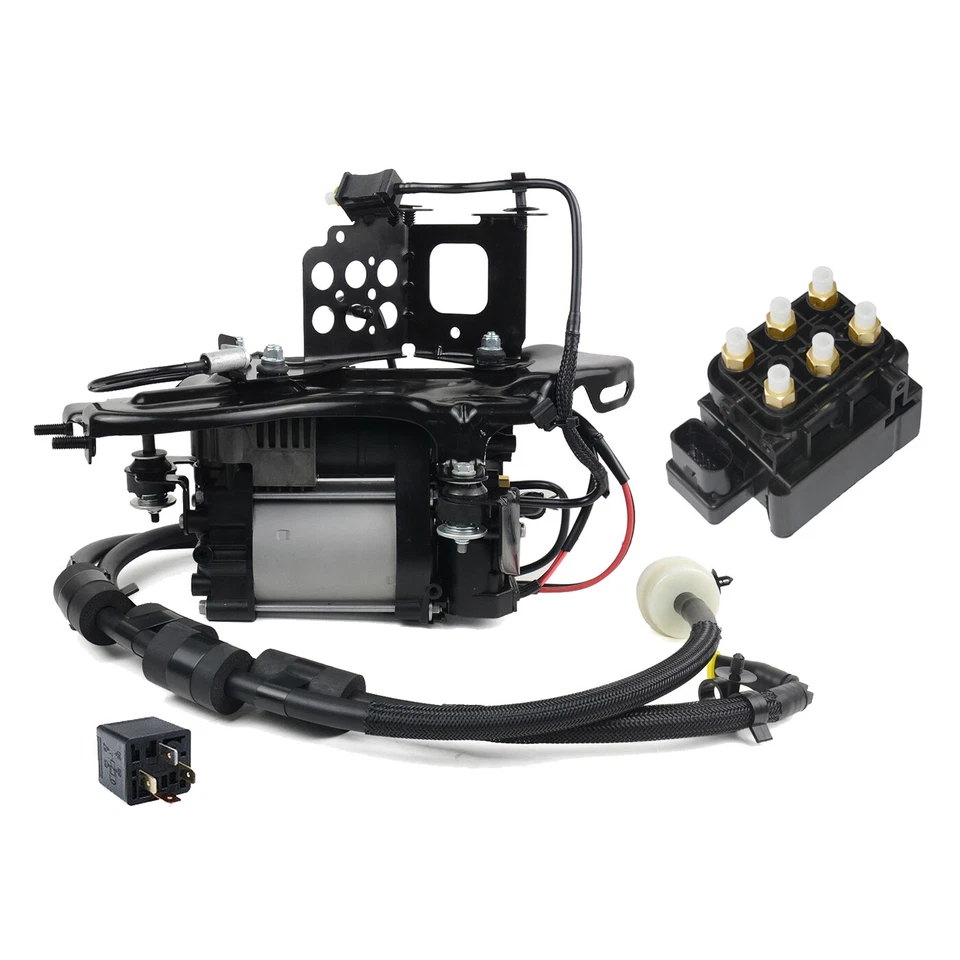 Bomba de compresor de suspensión neumática y bloque de válvulas para Jeep Grand Cherokee 2011-2018 Foto 2 de 4