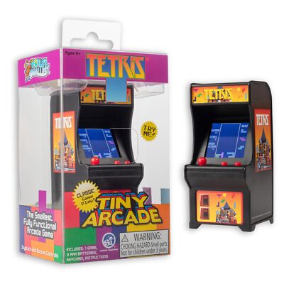 Tiny Arcade Tetris Mini Electronic Game 375 Inch Portable Retro Gift