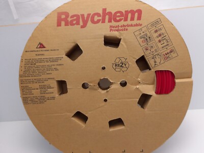 Raychem Heat Shrink Tubing, ( .5''), Red , 50+/- ft