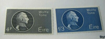 #ad Ireland Stamp Scott# 192 193 Wolfe Tone 1964 MNH H56 $4.95