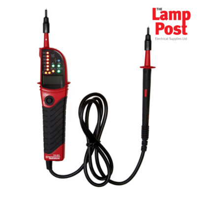 TIS 851 Elektrische Spannung & Durchgang AC/DC LED Stromkreis 2-polig Tester & Koffer