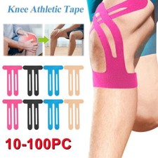 10-100pcs Precut Kinesiology Tape Breathable Athletic Tape for Knees Pain Relief