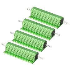 100W 75 Ohm Aluminum Shell Resistor, 4 Pack Aluminum Housing Resistor, Green