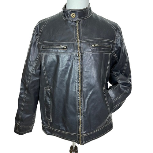 Vintage Columbia Sportswear Herren dunkelbraun Kunstleder XL Jacke Mantel - Bild 1 von 10