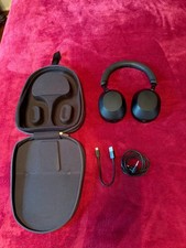 Sony WH-1000XM5 Wireless ANC Over-Ear Headphones w/ Case Cables Black