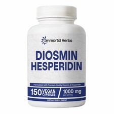 Diosmin Hesperidin 1000mg Complex Capsules - Vegetarian, Non-GMO, Gluten-Free