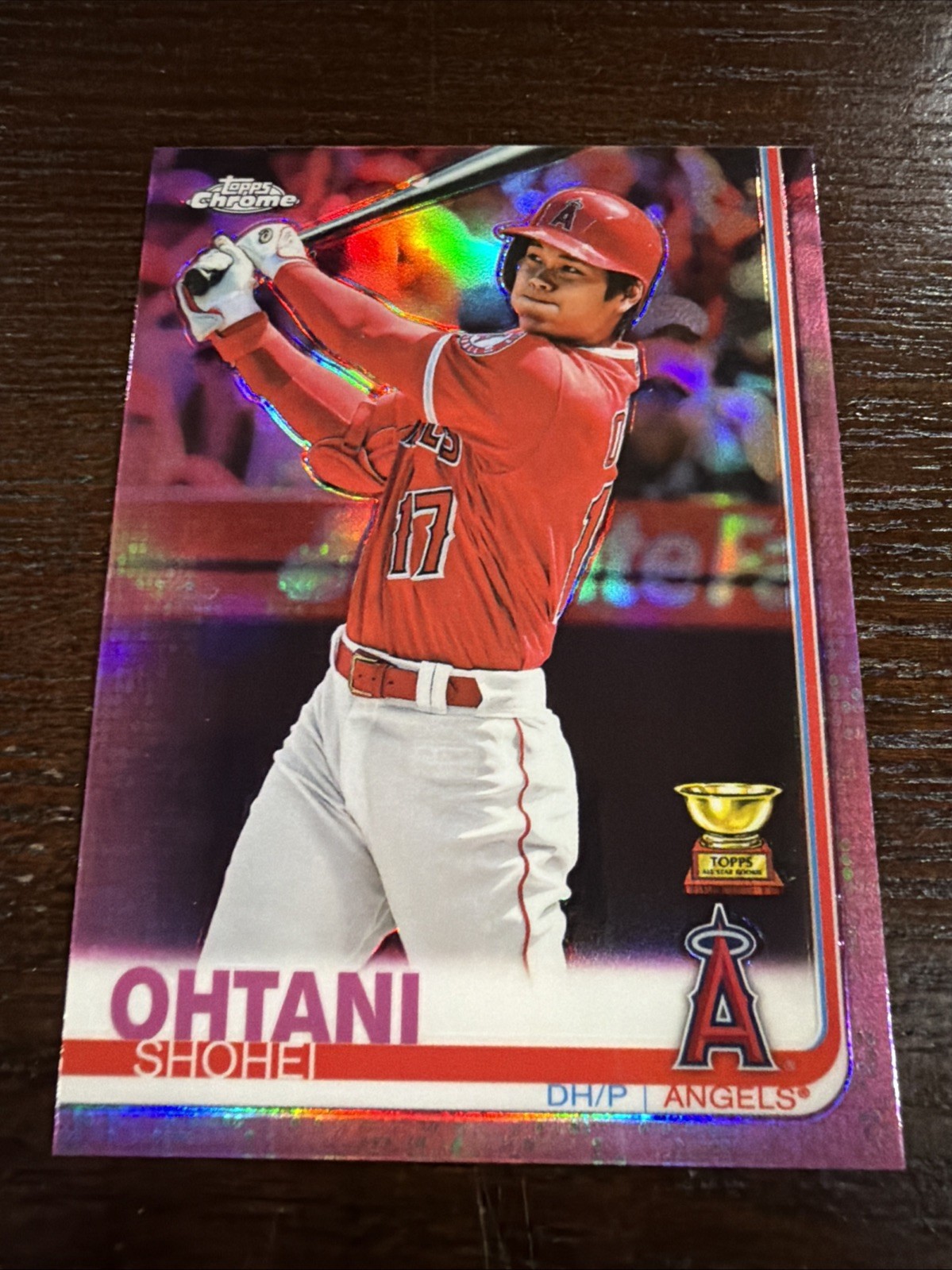 🔥 SHOHEI OHTANI 2019 TOPPS CHROME PINK REFRACTOR ROOKIE CUP SP #1 LOS ANGELES📈