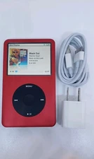  REFURBISHED Apple iPod 7th Gen Red / Bl (160GB), New Battery , Front and Back .