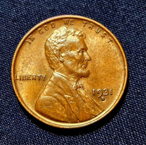 1931 D Lincoln Wheat Penny Cent *HIGHER GRADE*  AU/XF+