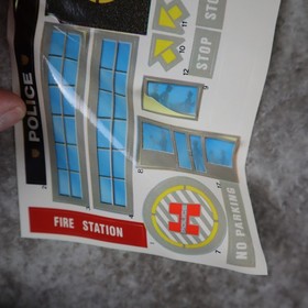 Micro Machines Emergency City Set Galoob 1994 #64844 - Open Box Loose Stickers
