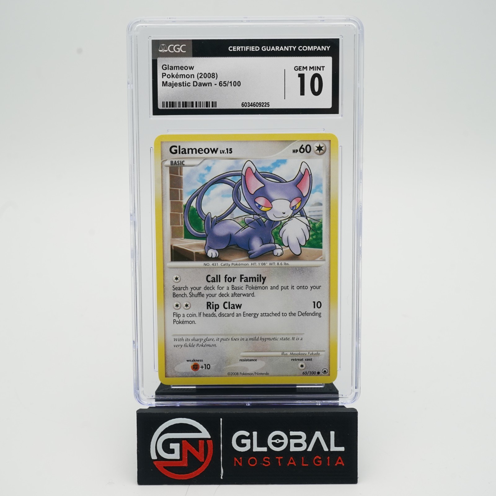Glameow #65 Majestic Dawn 2008 Pokemon POP 60 CGC 10