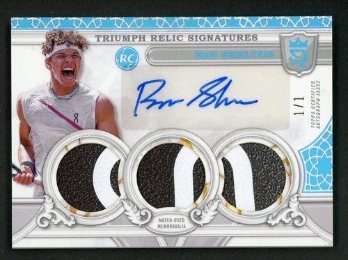 2024 Topps Royalty Ben Shelton Triumph Signatures Patch Rookie Platinum Auto 1/1