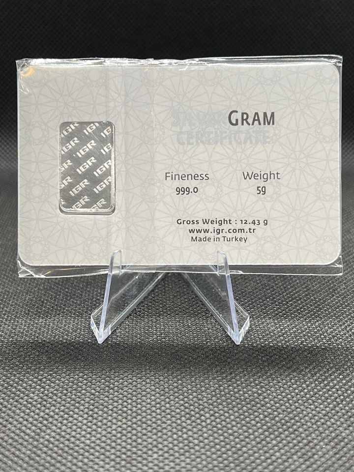 IGR 5g .999 Fine Silver Bar – Istanbul Gold Refinery – Assay Card COA – Sealed - Image 2 of 2